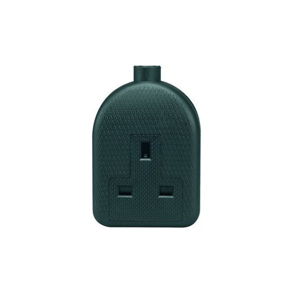 Powermaster 1 Gang Black Rubber Trailing Socket | 1738-04