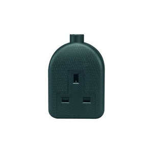Powermaster 1 Gang Black Rubber Trailing Socket | 1738-04