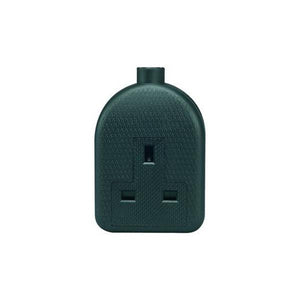 Powermaster 1 Gang Black Rubber Trailing Socket | 1738-04