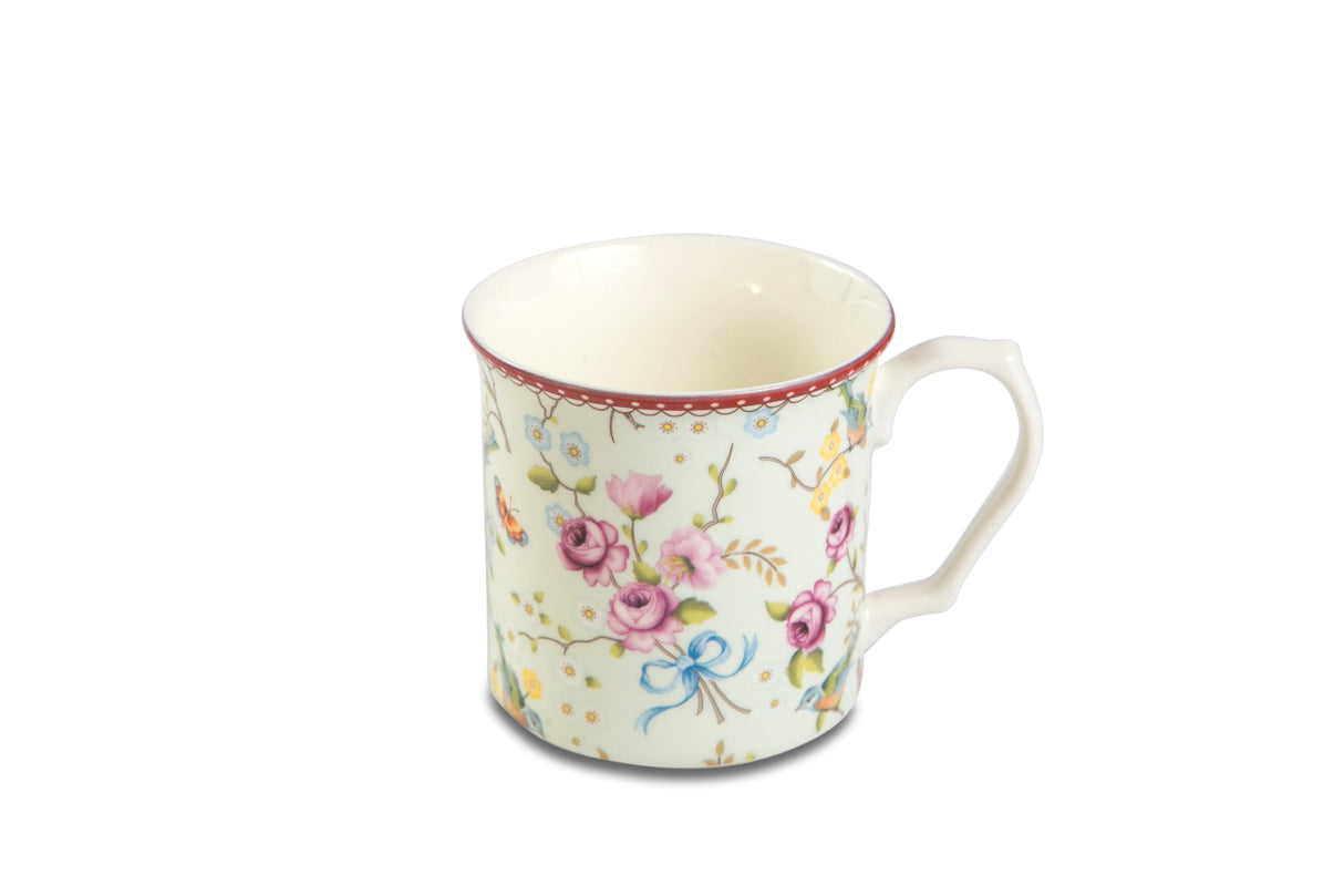Shannonbridge Pottery Birds and Blossom 2 Piece Mug Set