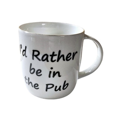 Shannonbridge Pottery I'd Rather Be in The Pub Novelty Mug