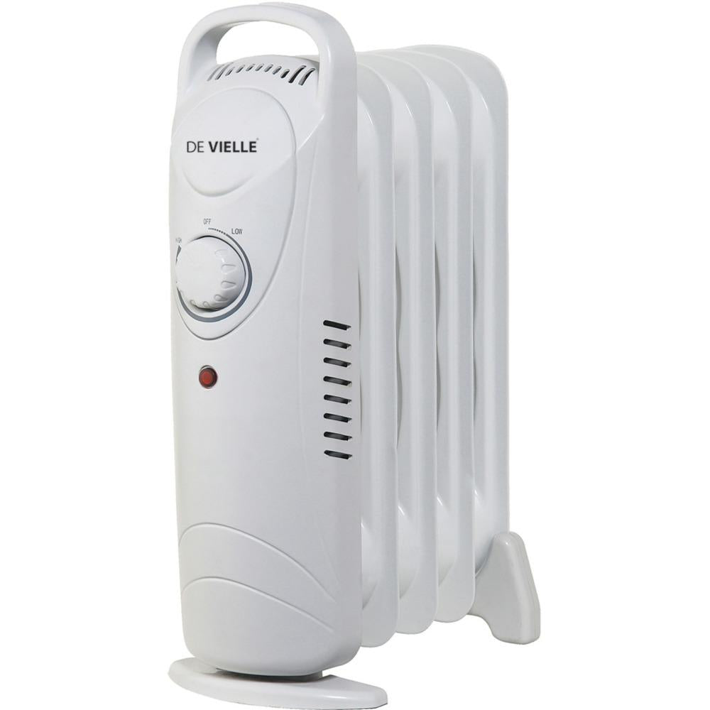 De Vielle 5 Fin Mini Oil Filled Rad Radiator 500W - White – Heavins