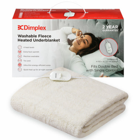 Dimplex Double Fleece Under Blanket Electric Blanket Single Control | DFB2002