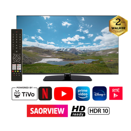 Walker 32 inch HD Ready Smart TV with Tivo - Black | WPS32241HDBK