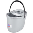 Dosco silver mop bucket with integrated wringer and black carry handle for floor cleaning