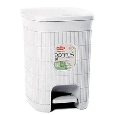 Domus Large Pedal Bin Dustbin 20 Litre - White | 55466