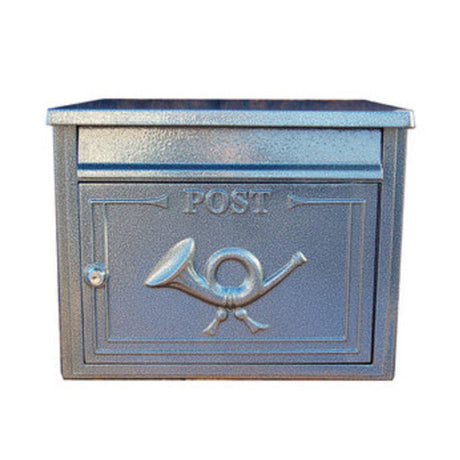 Paprika The Liffey Built-In Cast Aluminium Letterbox Postbox - Antique Silver