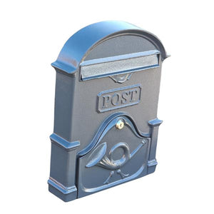 Paprika The A4 Brosna Cast Aluminium Letterbox Postbox - Antique Silver