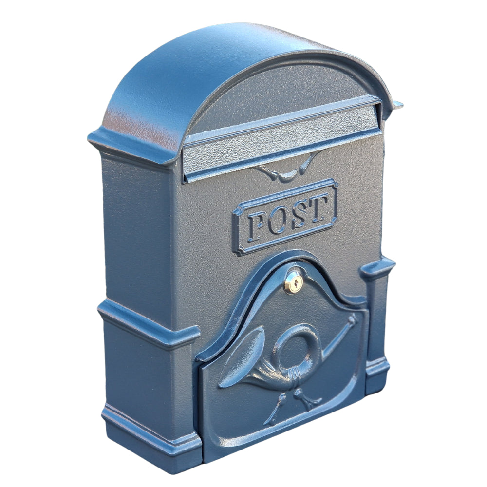 Paprika The Moy A4 Deep Cast Aluminium Letterbox Postbox - Anthracite Antique Grey