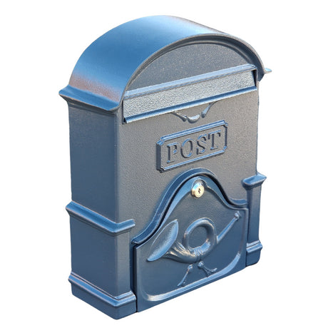 Paprika The Moy A4 Deep Cast Aluminium Letterbox Postbox - Anthracite Antique Grey