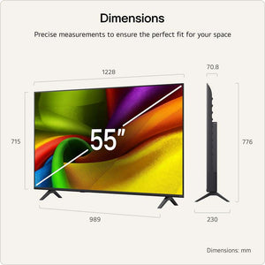 LG NANO NU85 55 Inch 4K Smart TV - Charcoal Black | 55NU850B6LA.AEI