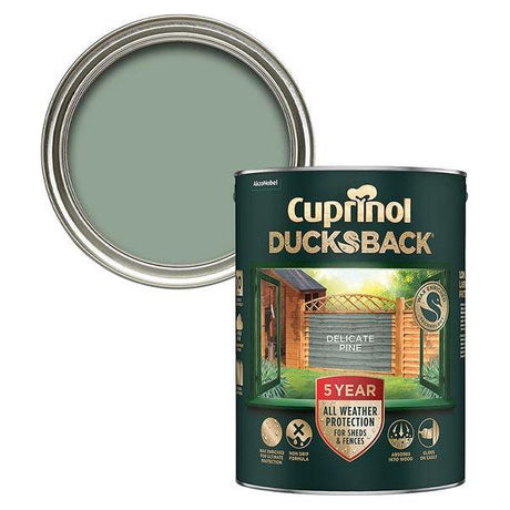 Cuprinol Ducksback Shed & Fence Paint 5 Litre - Delicate Pine | 5701413