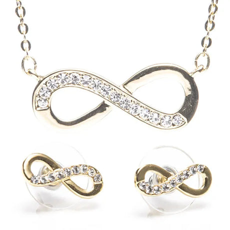 Newgrange Living Infinity Pendant and Earring Set - Gold | 600320P