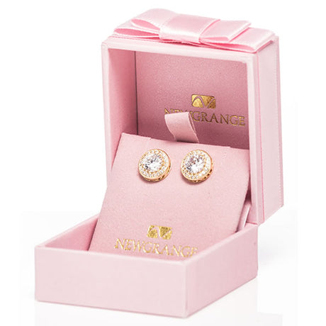 Newgrange Living Large White Stone Earrings - Gold | 600325P