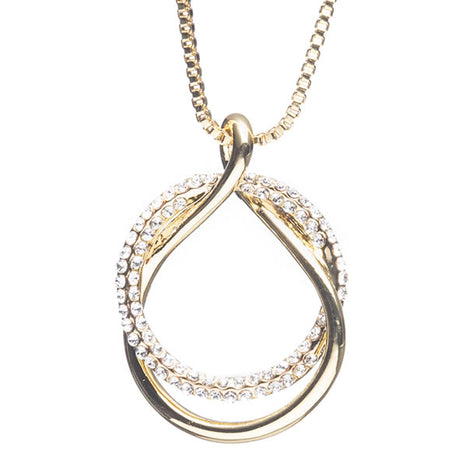 Newgrange Living Diamante Loop Pendant - Gold | 600327P