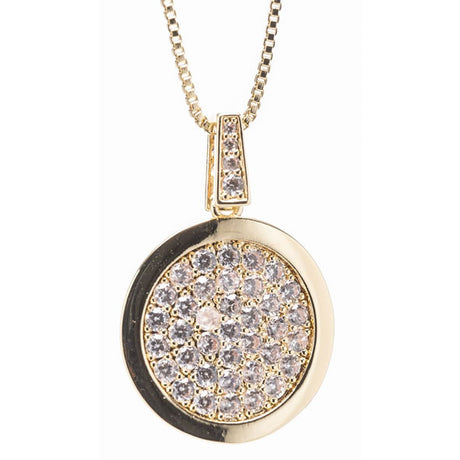 Newgrange Living Diamante Round Pendant - Gold | 600341P