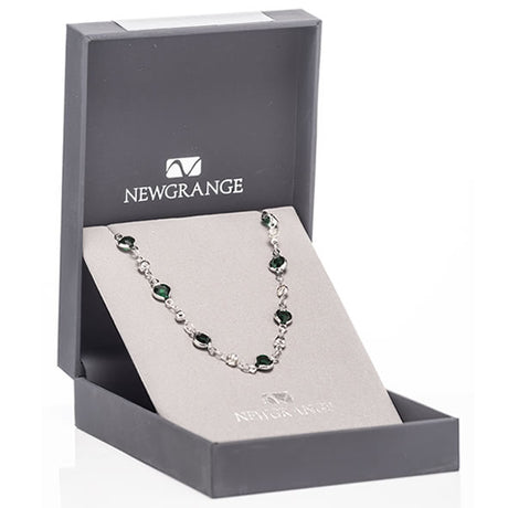 Newgrange Living Emerald Diamond Pendant - Silver