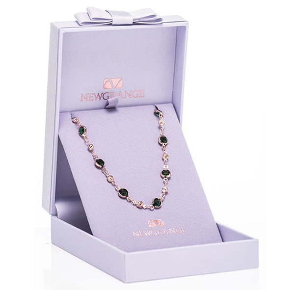 Newgrange Living Emerald Diamond Pendant - Rose Gold