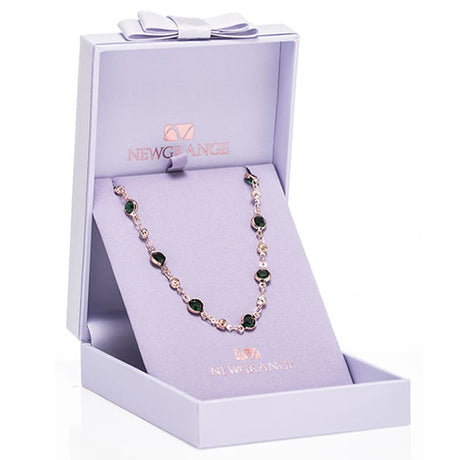 Newgrange Living Emerald Diamond Pendant - Rose Gold