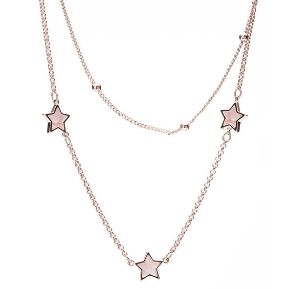 Newgrange Living Trio Star Pendant - Rose Gold