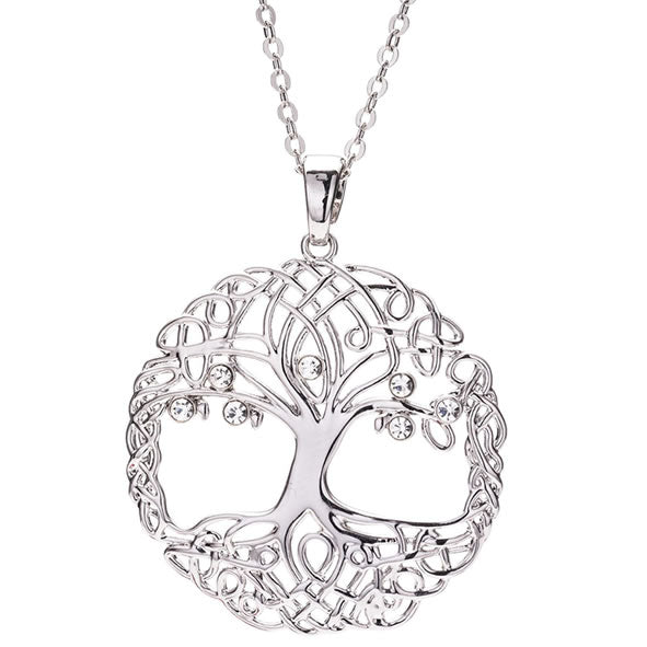 Newgrange Living Large Tree of Life Pendant - Silver