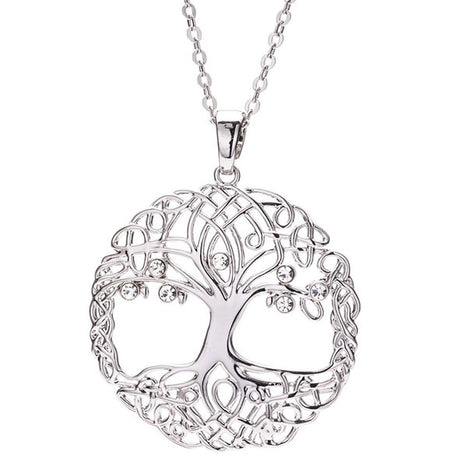 Newgrange Living Large Tree of Life Pendant - Silver