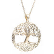 Newgrange Living Large Tree of Life Pendant - Gold
