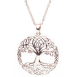 Newgrange Living Large Tree of Life Pendant - Rose Gold