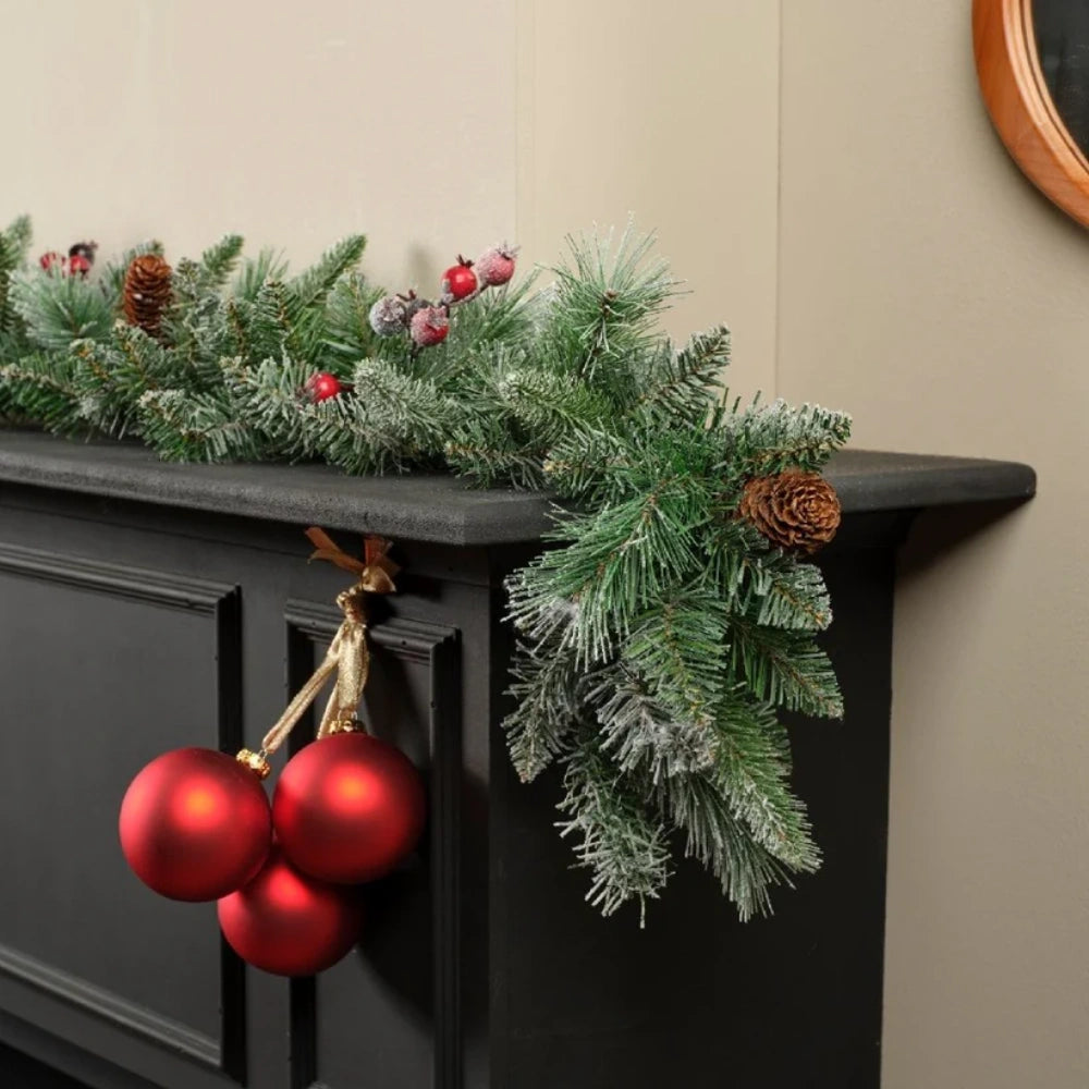 Everlands Frosted Windham Spruce Garland - 9ft | 9681193