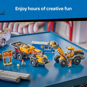 LEGO City Dump Truck & Front End Loader 60494 - captioned product view. 1132 pieces. Ages 8+.