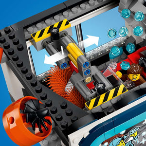 LEGO City Drive-Through Car Wash 60497 close-up of the interior brush mechanism showing the rotating cleaning brushes