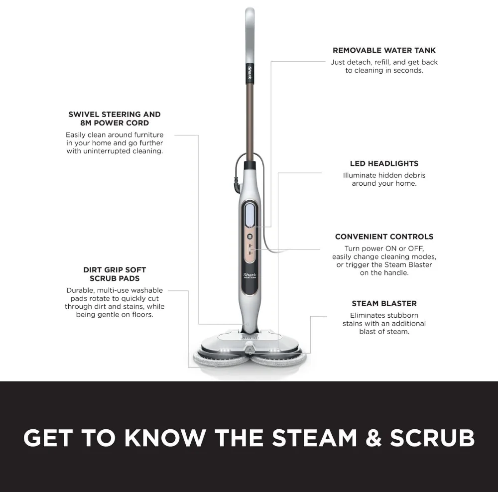Shark Steam and Scrub Automatic Steam Mop with Steam Blaster | S8201UK