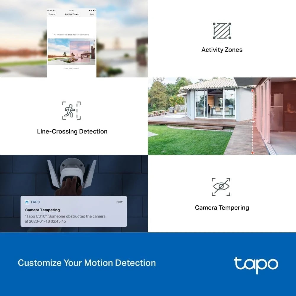 TP-Link Tapo C310 Outdoor Security Camera 2 Pack | TAPOC310P2