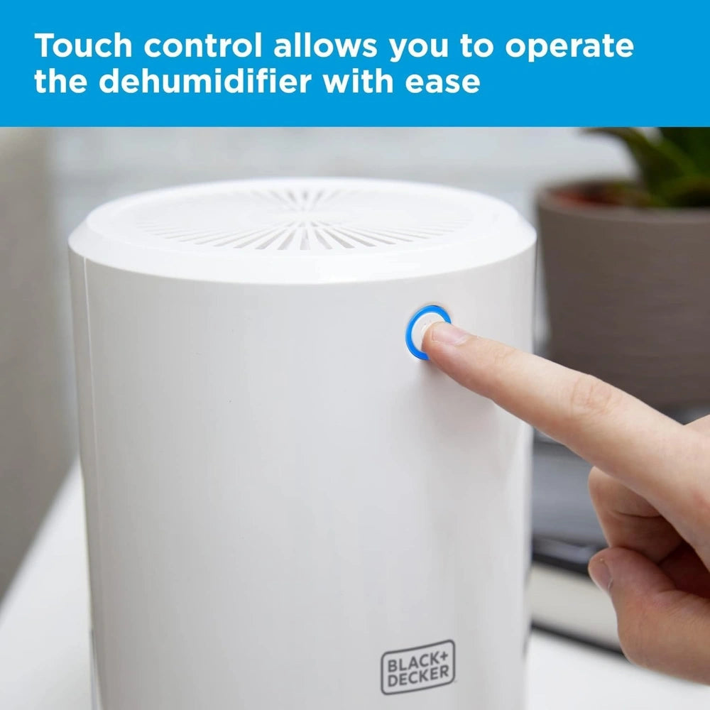 Black & Decker 900ml Portable Mini Dehumidifier - White | BXEH60001GB-B