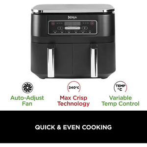 Ninja Dual Zone Air Fryer 7.6L 2400W - Grey | AF300UK