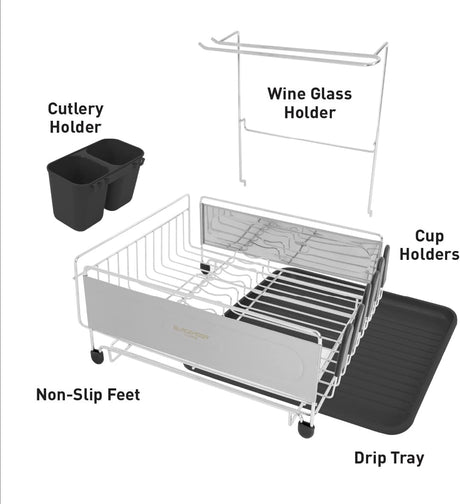 Blackmoor Deluxe Dish Drainer - Black | 69129