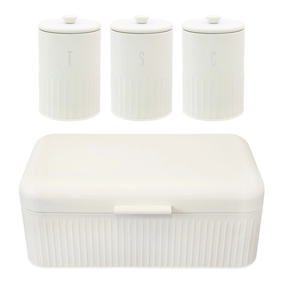 Blackmoor Tea Coffee Sugar and Bread Bin Set - Ivory | 62829