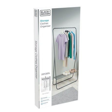 Black & Decker Clothes Rail Organiser with Hanging Vac Bag | 63689