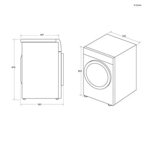 Haier 979 iPro Plus Series 7 10KG 1400 Spin Washing Machine - White | HW100G-B14979UUK