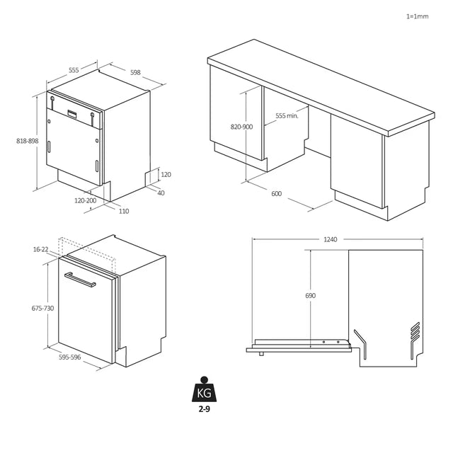 Haier 16 Place Dishwasher - White | XI6C4S3FSB-80