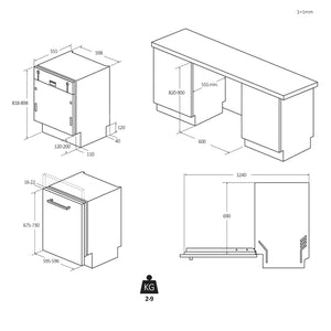 Haier 16 Place Dishwasher - White | XI6C4S3FSB-80