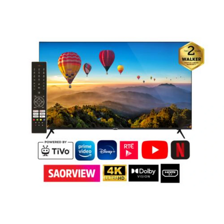 Walker 65" 4K Smart Borderless TV with Tivo - Black | WP4K65241BRD