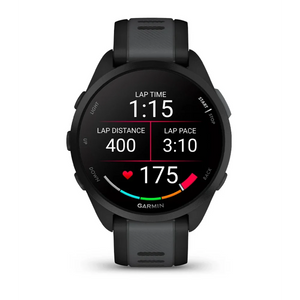 Garmin Forerunner 165 Music Smart Watch - Black and Slate Grey | 49-GAR-010-02863-30