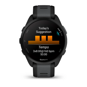 Garmin Forerunner 165 Music Smart Watch - Black and Slate Grey | 49-GAR-010-02863-30