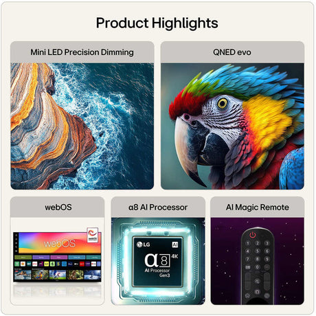 LG QNED86 65 Inch Mini LED Evo AI 4K Ultra HD Smart TV (2026)