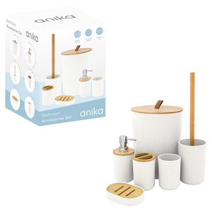 Anika Bathroom Accessory Set 6 Piece - White | 66639