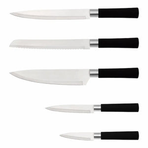 Blackmoor 5 Piece Knife Block Set - Black | 68109