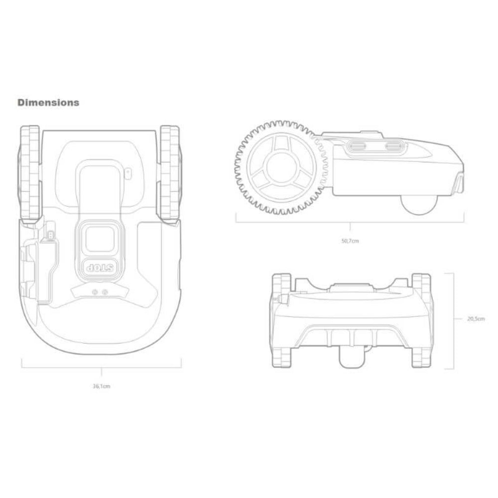 WORX Landroid Robotic Mower S300 300m2 WR130E Heavins