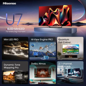 Hisense 85 Inch U7 Mini LED Smart TV | 85U71NQ