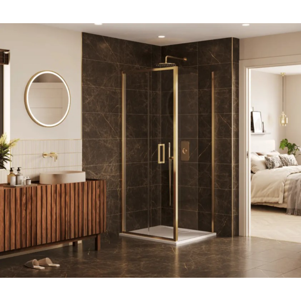 Merlyn 6 Series Bifold Shower Door | Chrome, Matt Black, Brushed Brass, Brushed Nickel | 760mm to 1000mm